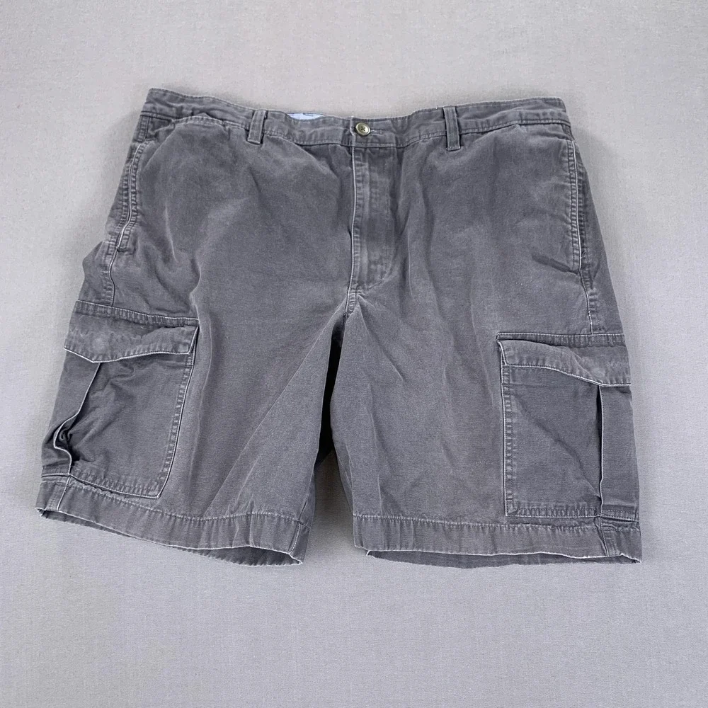 Chaps Cargo Shorts‎ Mens 40 Gray 100% Cotton Mechanic Utility Casual Pockets